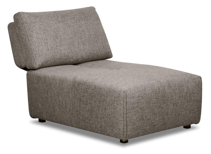 Orenda Linen-Look Fabric Armless Chair - Grey