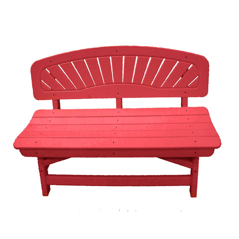 POLY LUMBER On the Dock Classic Bench -  Cardinal Red