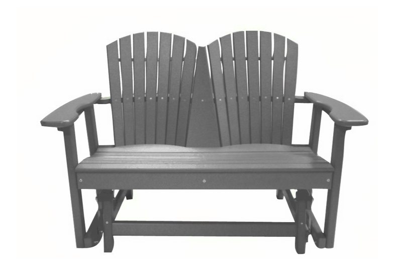 POLY LUMBER You and Me Glider Bench - Grey