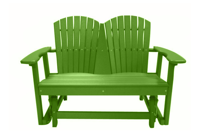 POLY LUMBER You and Me Glider Bench - Lime Green