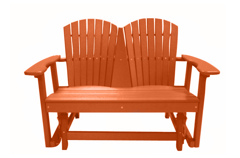 POLY LUMBER You and Me Glider Bench - Tangerine