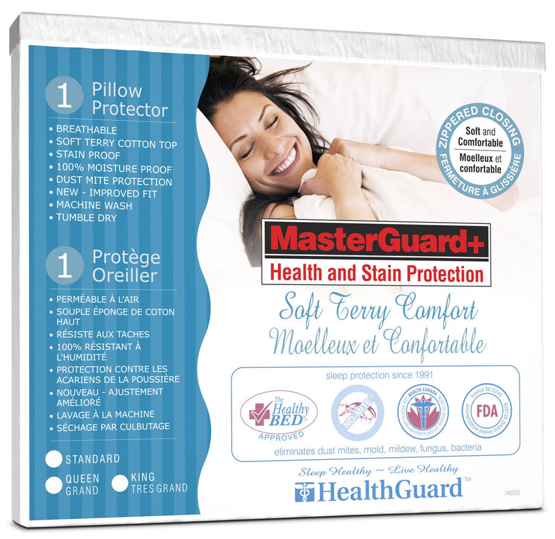 Standard Platinum Soft Terry Pillow Protector - Single
