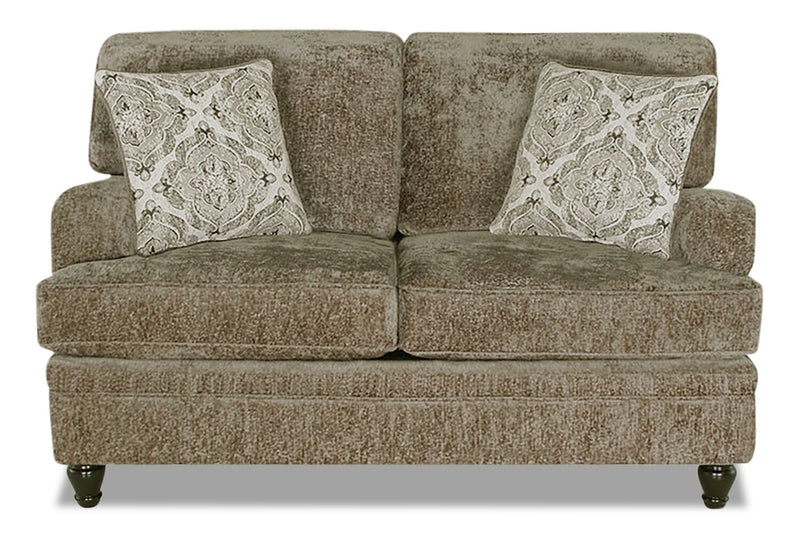 Greycliff Chenille Loveseat - Toffee