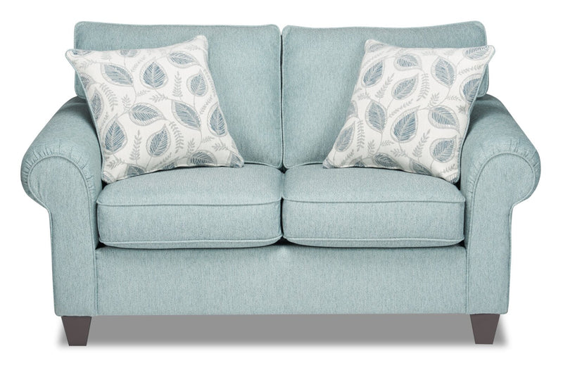 Minstrel Chenille Loveseat - Marine