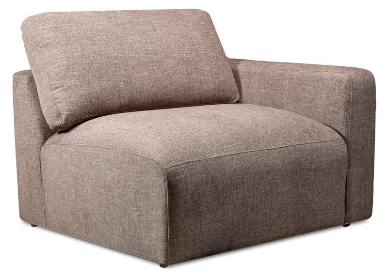 Bassett Chenille Right-Facing Chair - Coffee