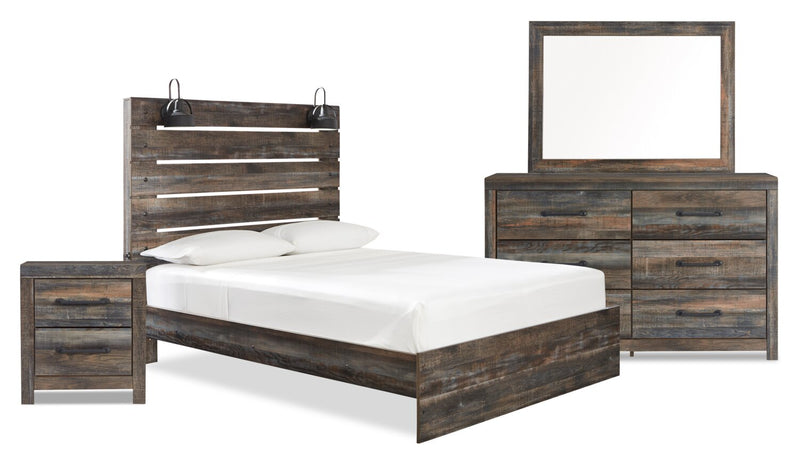 Naylon 6-Piece Queen Bedroom Set - Brown
