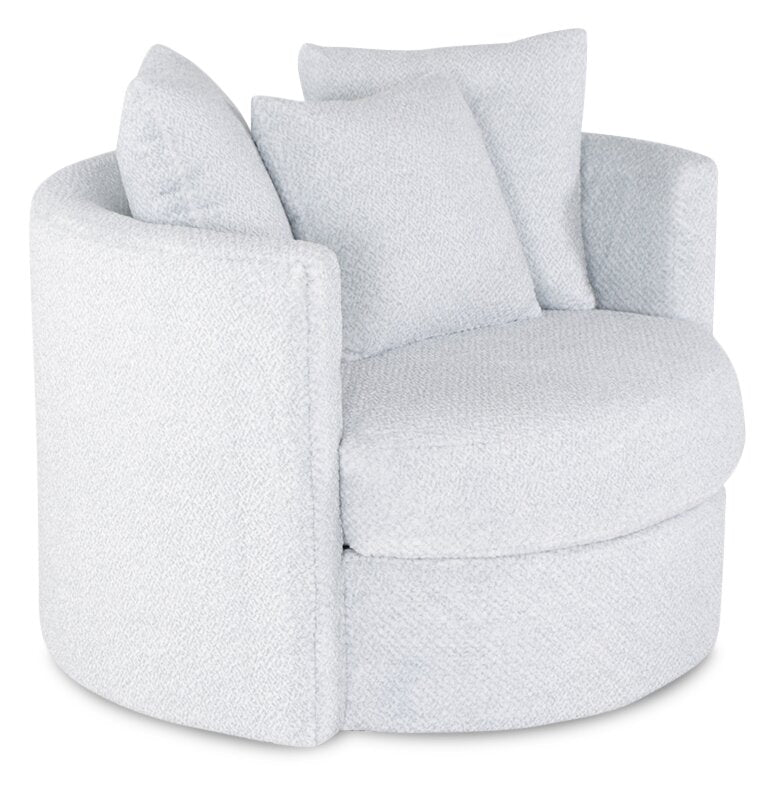 Ellis Chenille Swivel Cuddler Chair - Teddy Star