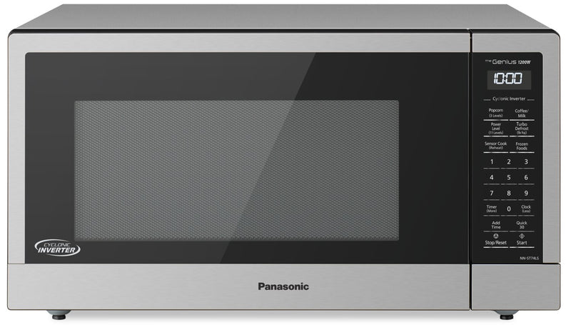 Panasonic 1.6 Cu. Ft. Cyclonic Inverter Countertop Microwave Oven - NNST74LS - Countertop Microwave in Stainless Steel