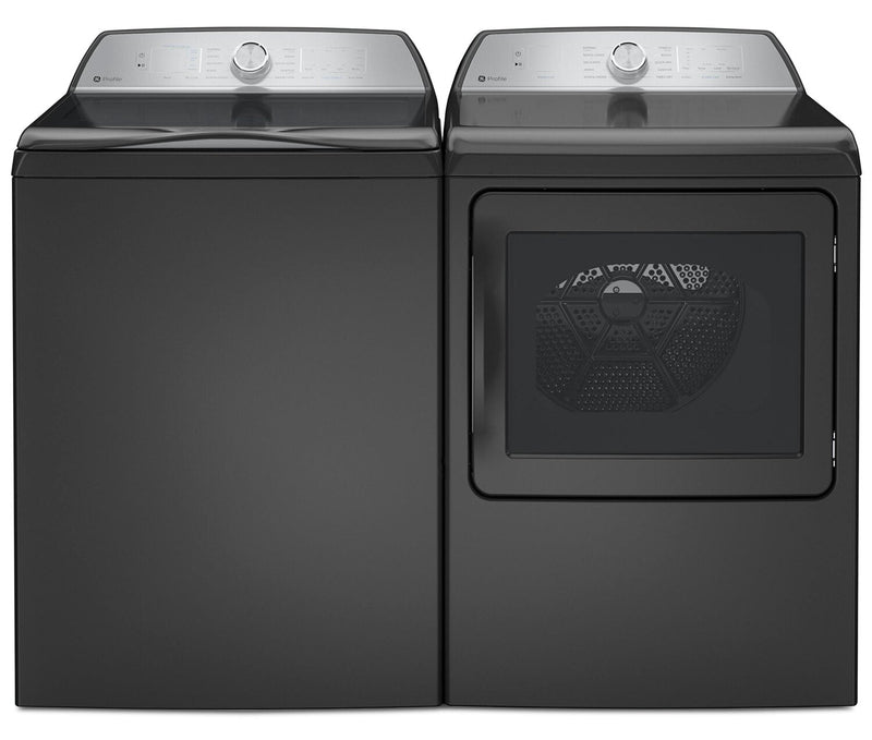 GE Profile 5.8 Cu. Ft. Top-Load Washer and 7.4 Cu. Ft. Electric Dryer - PTW600BPRDG/PTD60EBMRDG