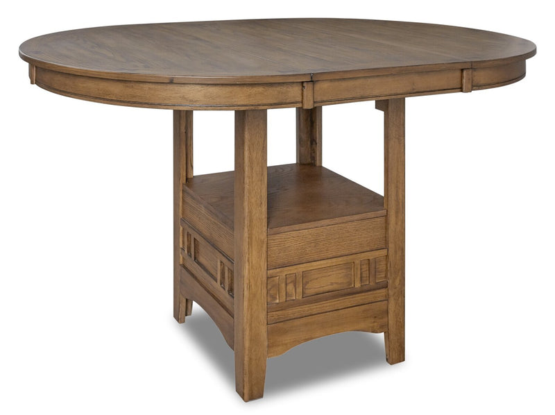 Dena Counter-Height Dining Table - Walnut - Country style Dining Table in Walnut Rubberwood