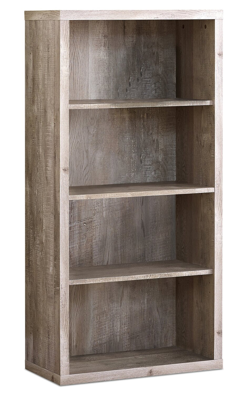 Derby 4-Shelf Bookcase - Taupe