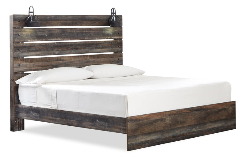 Naylon King Panel Bed - Brown