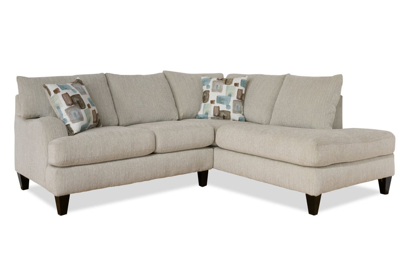 Abby 2-Piece Chenille Right-Facing Sectional - Linen