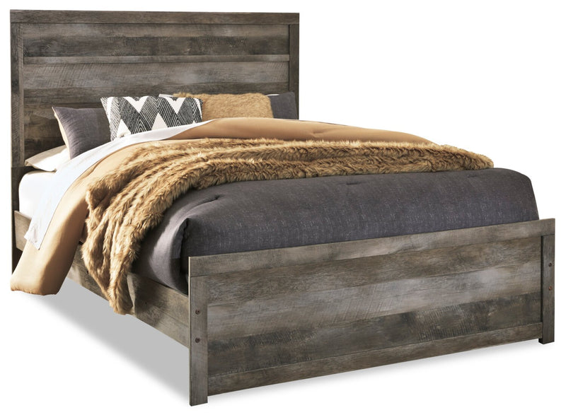 Sawyer Queen Bed - Contemporary style Bed in Rustic grey Medium Density Fibreboard (MDF)
