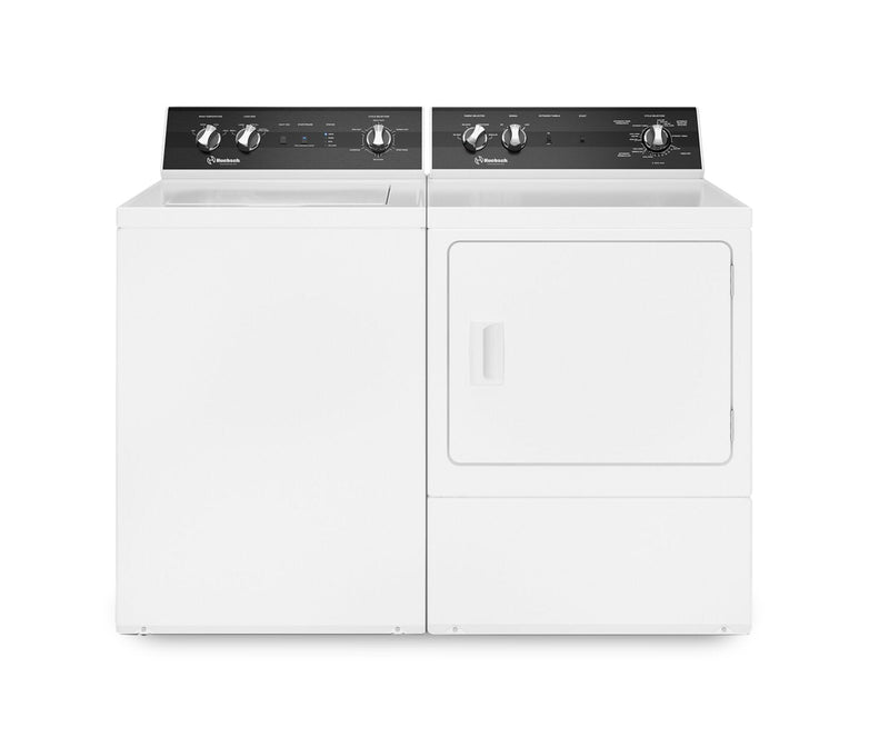 Huebsch 3.2 Cu. Ft. Top-Load Washer and 7 Cu. Ft. Electric Dryer - White - TR5104WN /DR5102WE