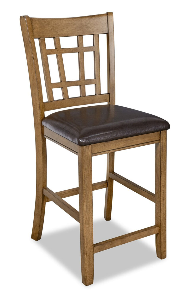 Dena Counter-Height Dining Chair - Walnut - Country style Dining Chair in Walnut Rubberwood