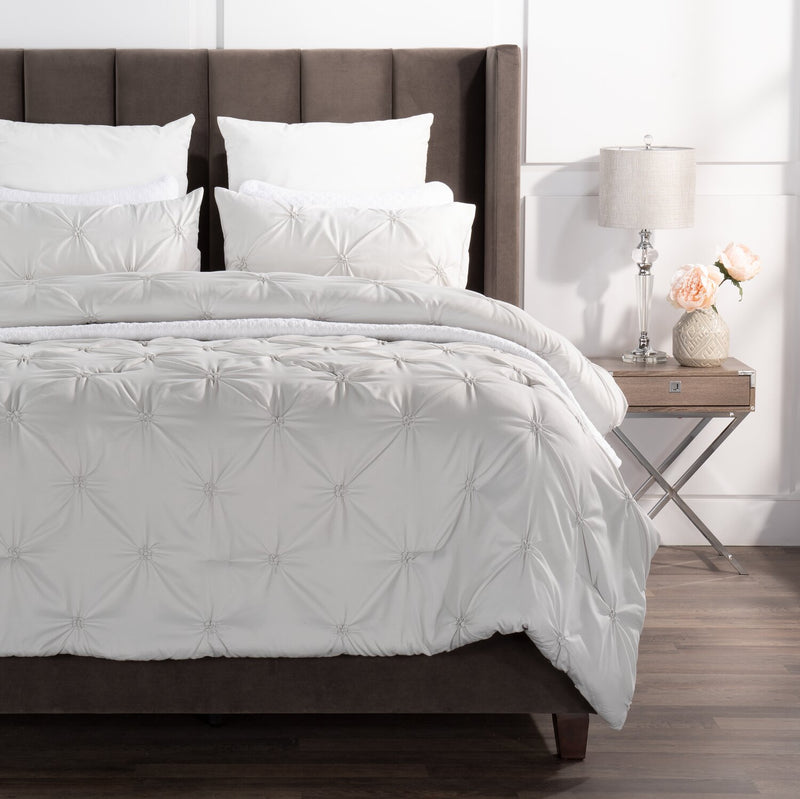 Kai Light Grey 3-Piece Full/Queen Comforter Set