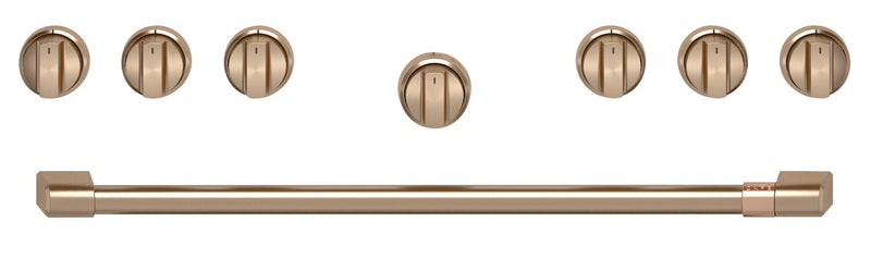 Café Handle and Knob Set for 36" Range in Brushed Bronze - CXPR6HKPTBZ