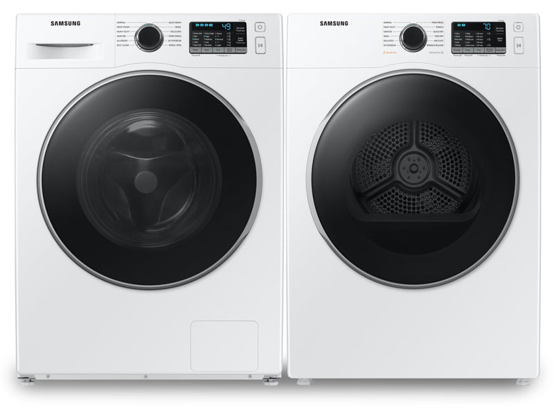 Samsung 2.9 Cu. Ft. Front-Load Washer and 4 Cu. Ft. Electric Dryer - WW25B6800AW/AC/DV25B6800EW/AC