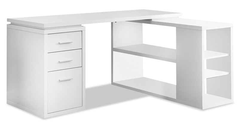 Randall L-Shaped Corner Desk - White