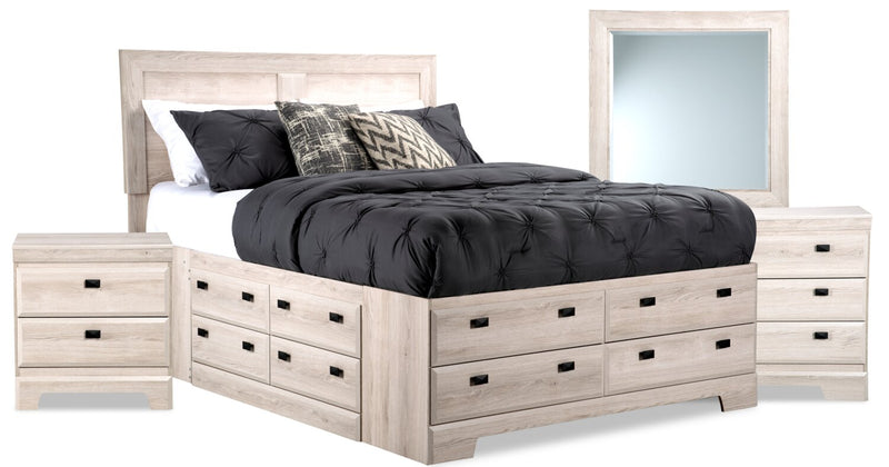 Appleton 6-Piece Queen Storage Bedroom Set - White