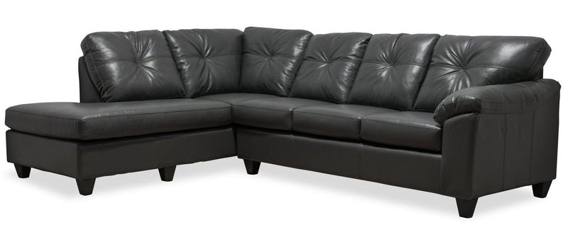 Irene 2-Piece Leath-Aire Left-Facing Sectional - Grey