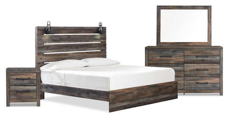 Naylon 6-Piece King Bedroom Set - Brown