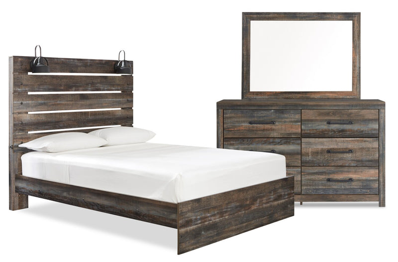 Naylon 5-Piece Queen Bedroom Set - Brown