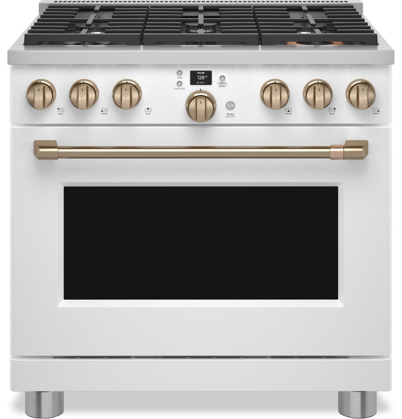 Café 5.75 Cu. Ft. Commercial-Style 6-Burner Dual Fuel Range - C2Y366P4TW2