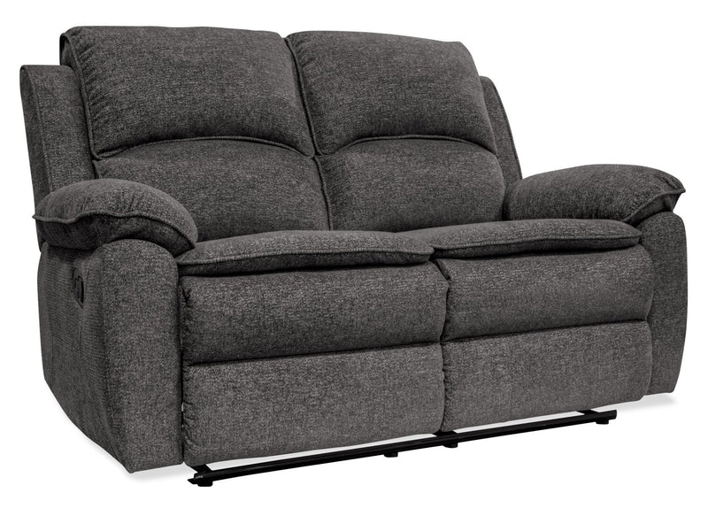 Ariss Chenille Reclining Loveseat - Grey