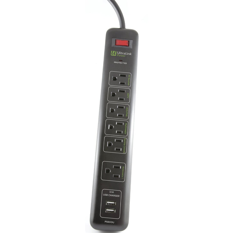 Ultralink Outlet Multimedia Surge Protector - PS600U