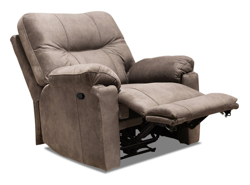 Muncey Polyester Recliner - Latte