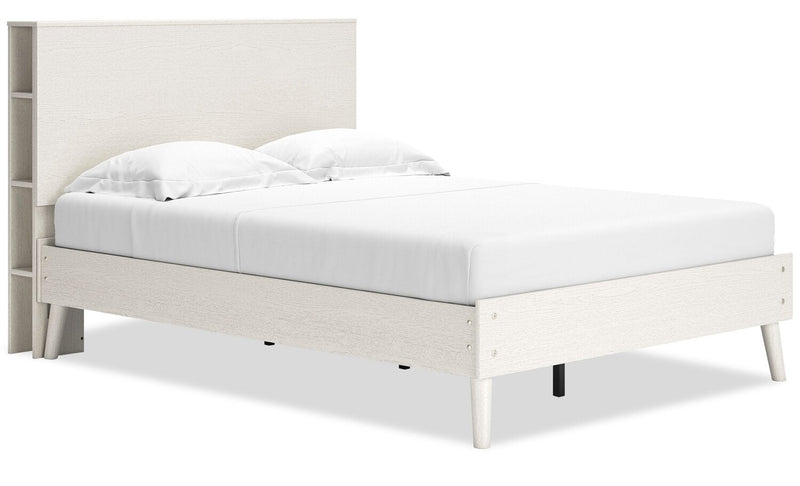Caramat Full Bookcase Bed - White