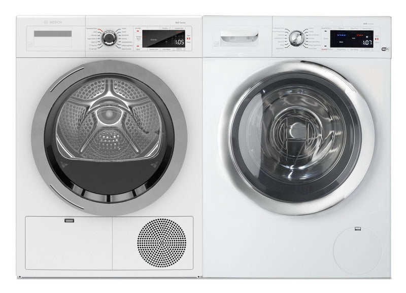 Bosch 800 Series Home Connect 2.2 Cu. Ft. Washer and 4 Cu. Ft. Condensation Dryer - WAW285H2/WTG865H4