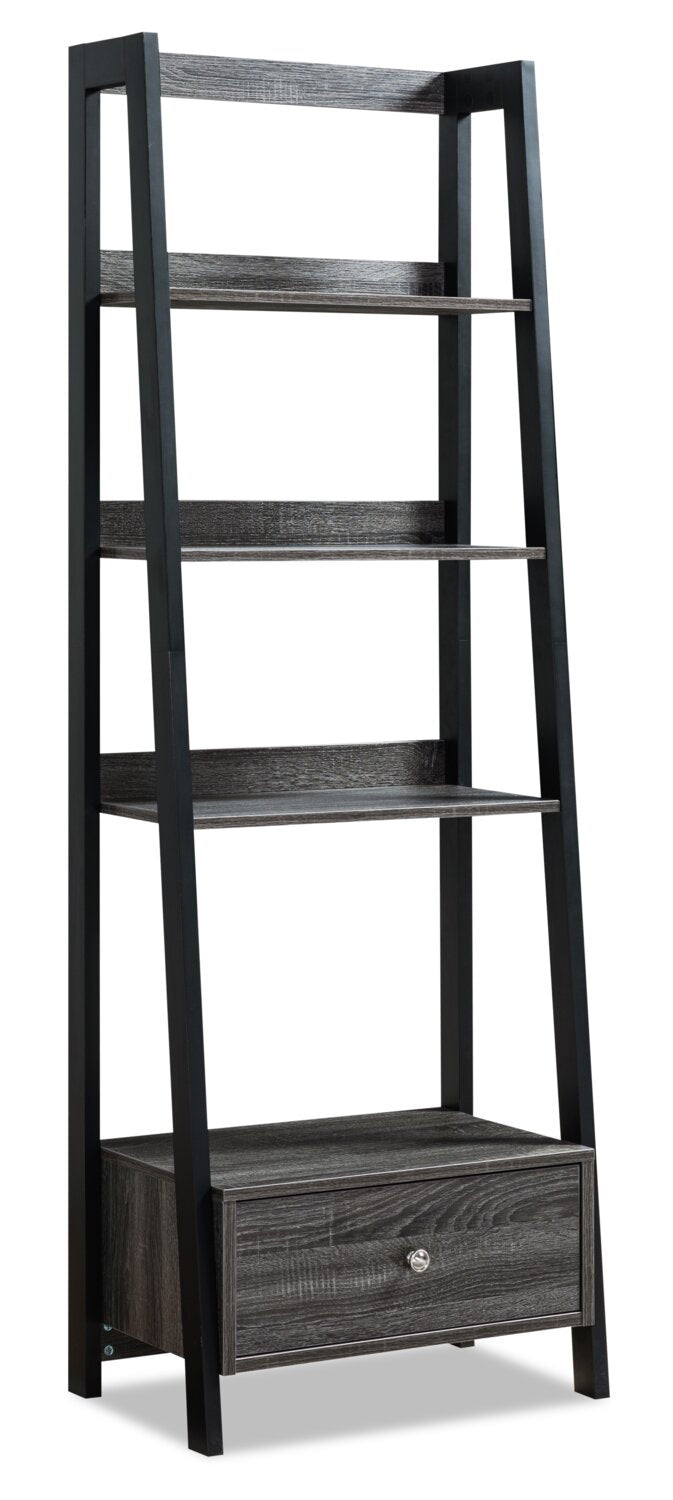 Jevett Ladder-Style Bookcase - Grey