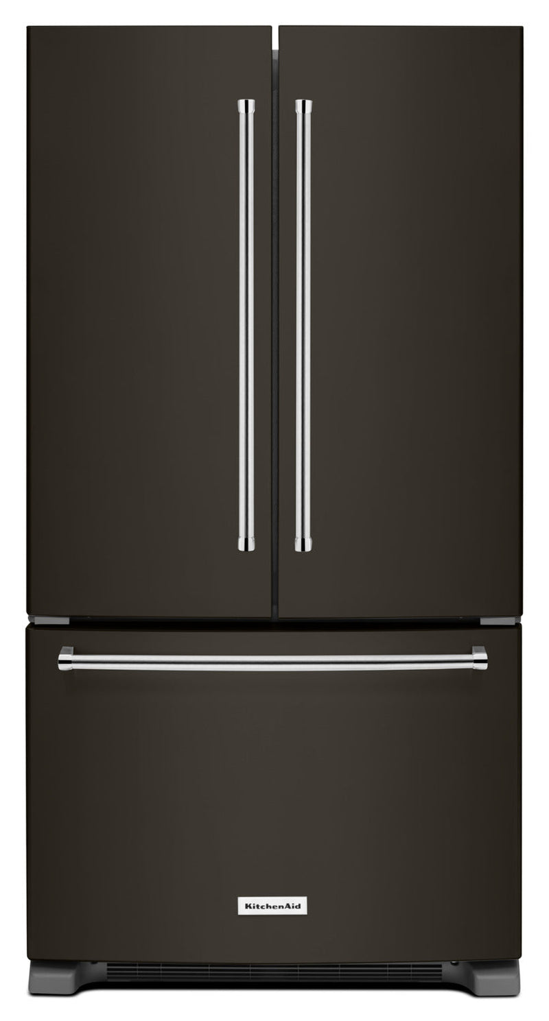 KitchenAid Black Stainless Steel Counter-Depth French Door Refrigerator (20 Cu. Ft.) - KRFC300EBS