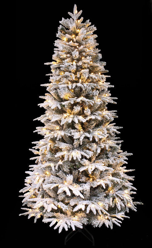 Kleber 7ft Snowy Forest Spruce Pre-Lit LED Christmas Tree - Cool White/Multi-coloured