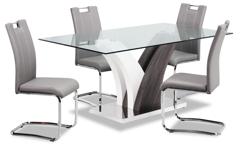 Zuchelli 5-Piece Dining Set - Grey