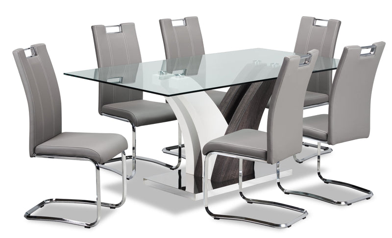 Zuchelli 7-Piece Dining Set - Grey