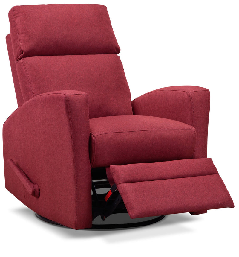 Tavern Swivel Glider Recliner - Red