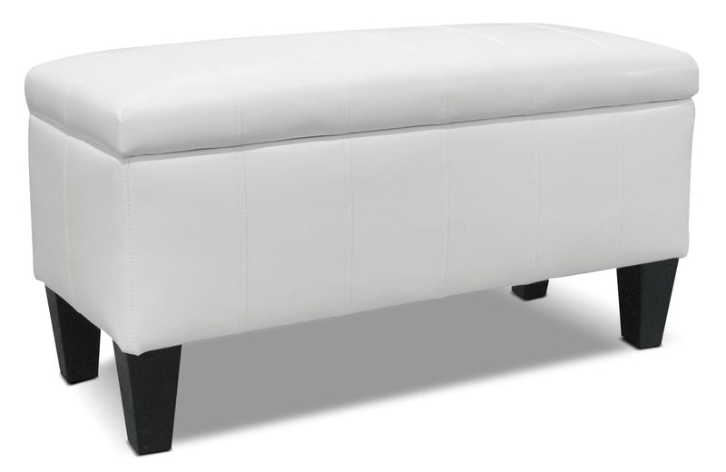 Kresten Accent Storage Ottoman - White