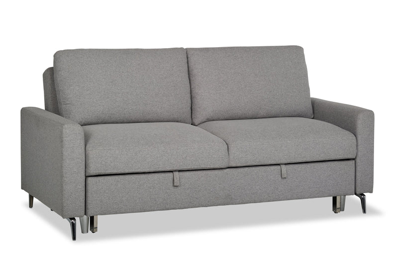 Linwood Linen-Look Fabric Sleeper Sofa - Solis Grey
