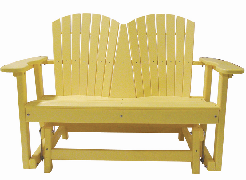 POLY LUMBER You and Me Glider Bench - Yellow