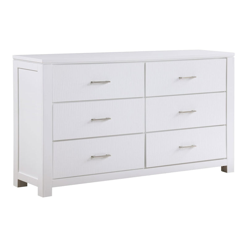 Marie 6 Drawer Dresser - White