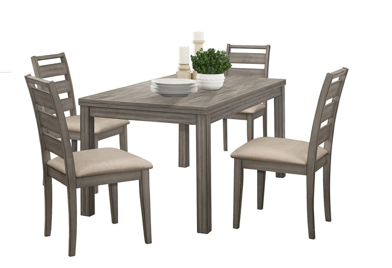 Allan 5-Piece Dining Set - Weathered Grey