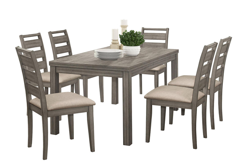 Allan 7-Piece Dining Set - Weathered Grey