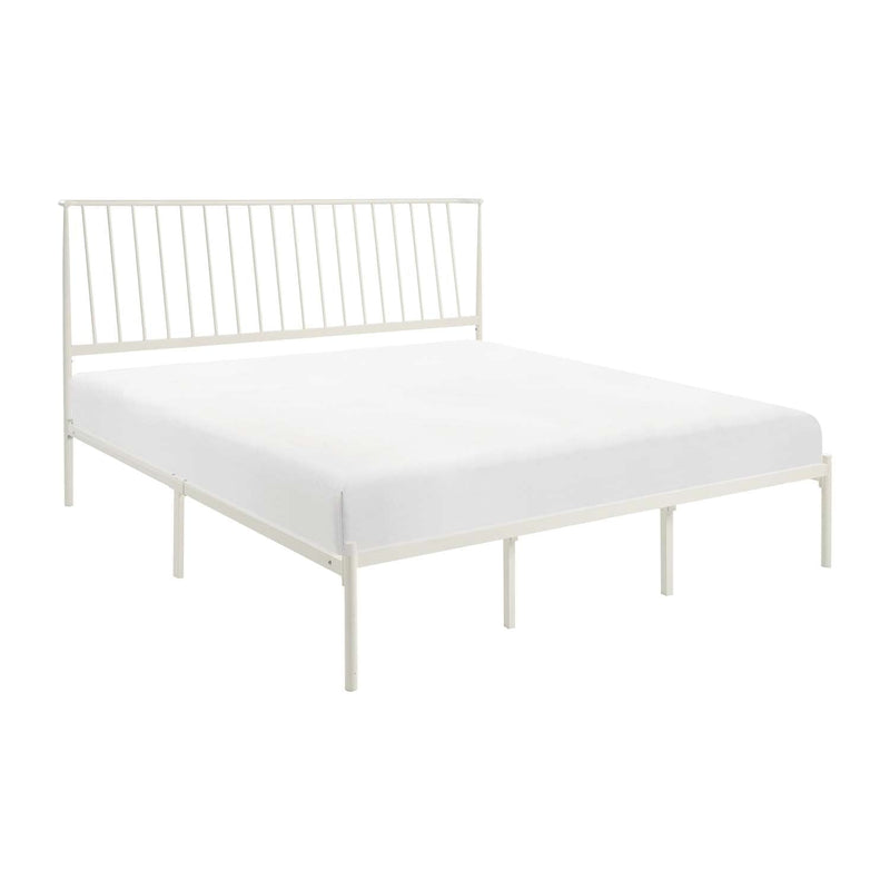 Brandon King Platform Bed - White