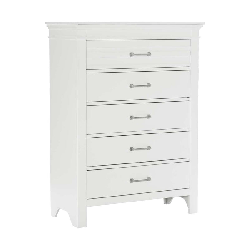 Dale 5 Drawer Chest - White