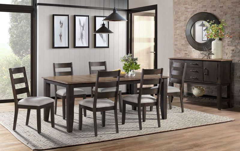 Haven 7-Piece Dining Set - Black/Walnut