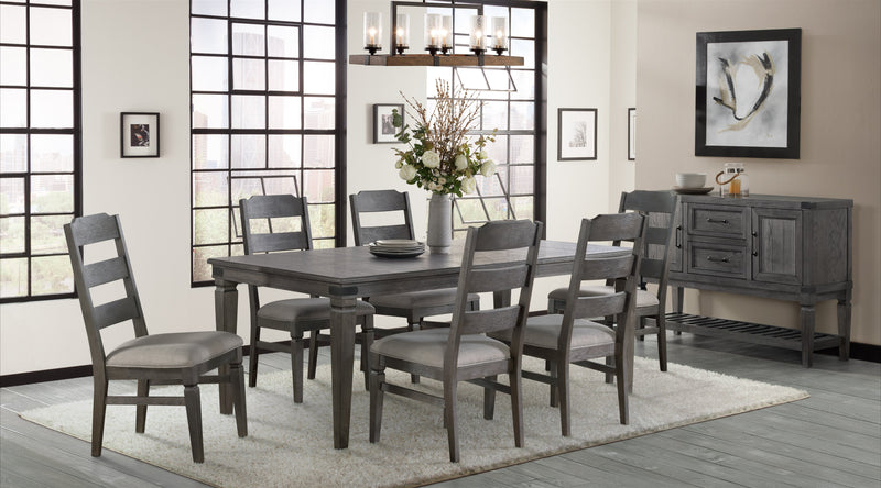 Robin 7-Piece Dining Set - Brushed Pewter
